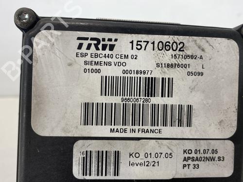 ABS pump PEUGEOT 407 (6D_) 2.0 HDi 135 (6DRHRH, 6DRHRE, 6DRHRG, 6DRHRJ) | BP22711376M43 