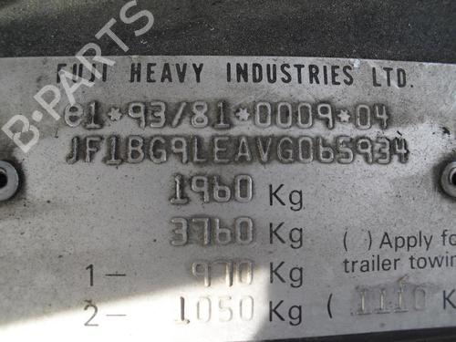 Used Parts SUBARU LEGACY II Estate (BG)  2.5 i 4WD (BG9)  2051424