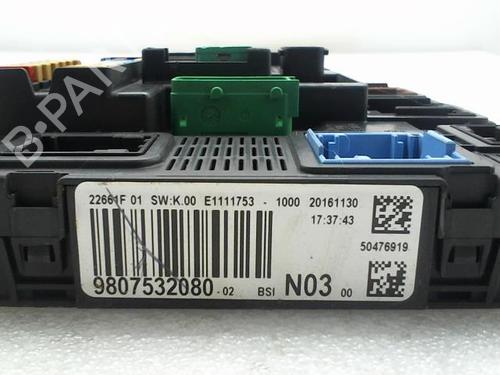 Fuse box PEUGEOT 208 I (CA_, CC_) 1.2 VTI 82 | BP20962178E1 