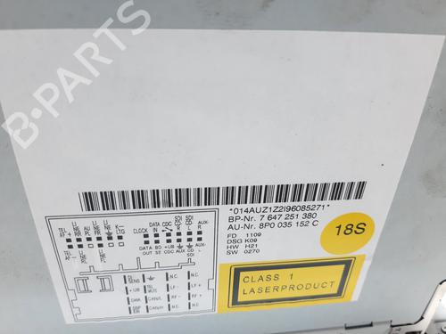 Radio AUDI A3 Sportback (8PA) 1.4 TFSI | BP20741874E6 