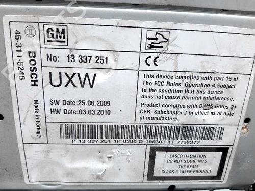 Radio OPEL INSIGNIA A Saloon (G09) 2.0 CDTI (69) | BP20813850E6 