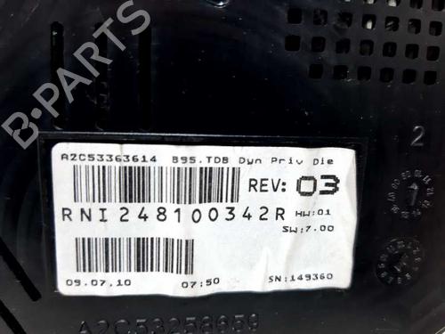 Instrument cluster RENAULT MEGANE III Hatchback (BZ0/1_, B3_) 1.5 dCi (BZ09, BZ0D, BZ1W, BZ29, BZ14) | BP20813460C47 