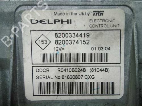 Engine control unit (ECU) RENAULT MEGANE II (BM0/1_, CM0/1_) 1.5 dCi (BM0F, BM0T, BM2B, CM0F, CM0T) | BP20797368M57 
