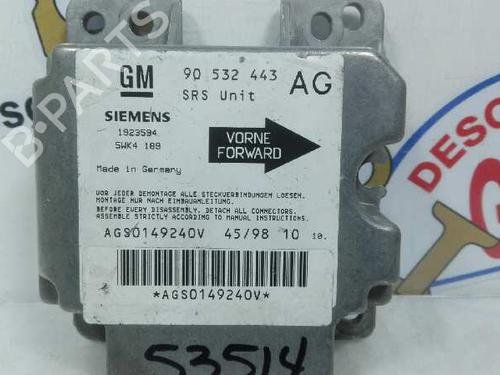 ECU airbags OPEL CORSA B (S93) 1.7 D (F08, F68, M68) | BP20806043M53 