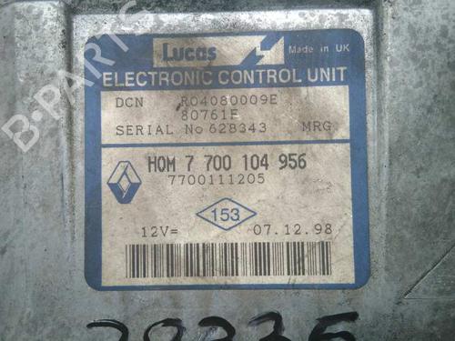 Engine control unit (ECU) RENAULT CLIO II (BB_, CB_) 1.9 D (B/CB0E, BB0J) | BP20797544M57 