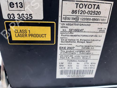 Radio TOYOTA AURIS (_E15_) | BP20746194E6