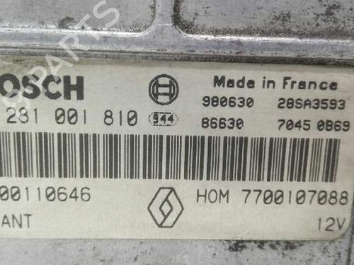 Engine control unit (ECU) RENAULT MEGANE I Coach (DA0/1_) 1.6 e (DA0F) | BP20782137M57 