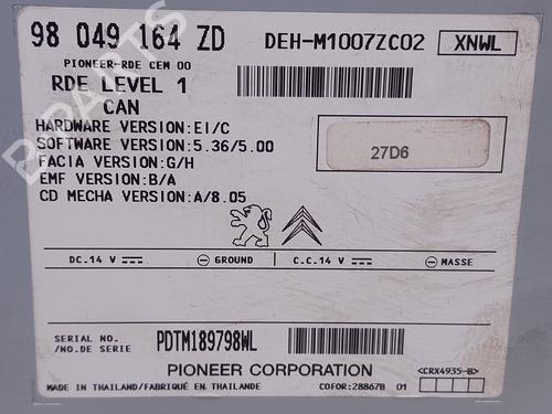 Radio PEUGEOT 208 I (CA_, CC_) | BP30618398E6