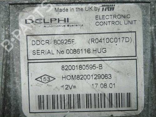 Engine control unit (ECU) RENAULT CLIO II (BB_, CB_) 1.5 dCi (B/CB07) | BP20797255M57 