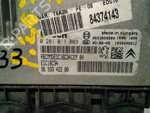 Engine control unit (ECU) PEUGEOT 307 (3A/C) 1.6 HDi | BP20795516M57 