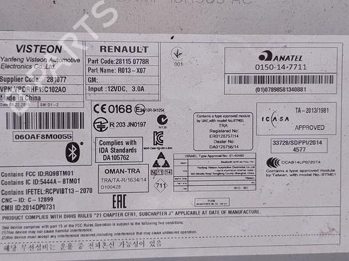 Radio RENAULT TWINGO III (BCM_, BCA_) 1.0 SCe 70 | BP36502942E6 - Image 10