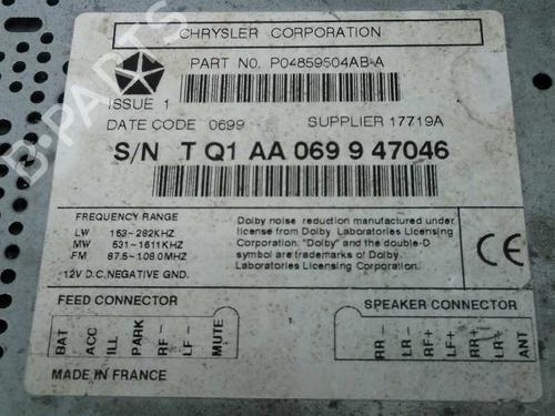 Radio CHRYSLER VOYAGER / GRAND VOYAGER III (GS_, NS_) 2.5 TD | BP20802224E6 