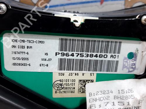 Instrument cluster PEUGEOT 307 Break (3E) 2.0 | BP20758181C47 