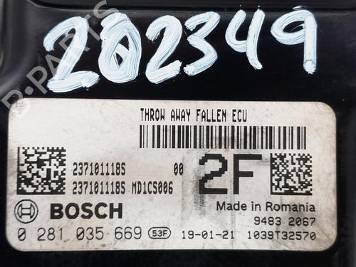 Engine control unit (ECU) RENAULT MEGANE IV Hatchback (B9A/M/N_) 1.5 dCi 110 (B9A3) | BP33020492M57 - Image 2