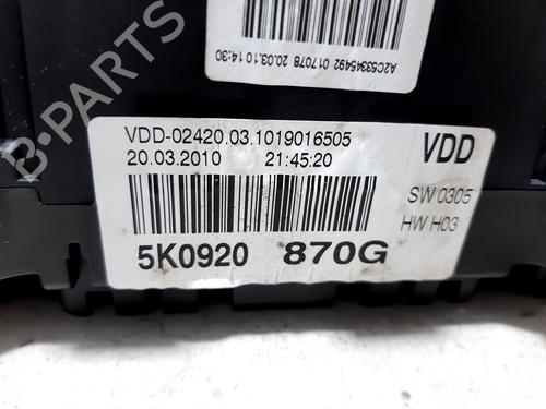 Instrument cluster VW GOLF VI (5K1) 1.6 TDI | BP20746629C47 