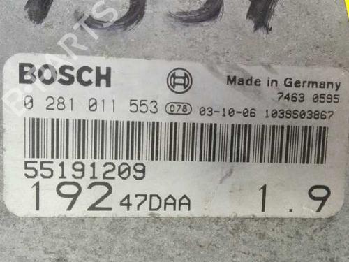 Engine control unit (ECU) FIAT STILO (192_) 1.9 JTD (192_XE1A) | BP20775974M57 