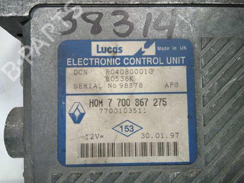 Engine control unit (ECU) RENAULT MEGANE I (BA0/1_) 1.9 dT (B/SA0K, B/SA0Y) | BP20797490M57 