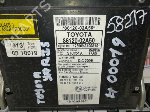 Radio TOYOTA AURIS (_E15_)  | BP20808056E6 
