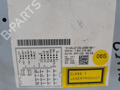 Radio AUDI A3 Sportback (8PA) 2.0 TDI 16V | BP30618434E6 