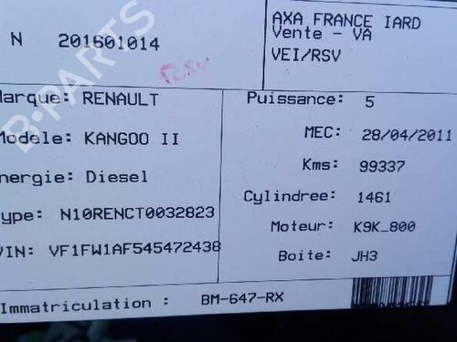 Engine control unit (ECU) RENAULT KANGOO / GRAND KANGOO II (KW0/1_) 1.5 dCi 70 (KW0V, KW0A) | BP20784419M57 