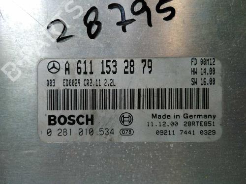 Engine control unit (ECU) MERCEDES-BENZ E-CLASS (W210) E 200 CDI (210.007) | BP20791226M57 