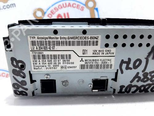 Display monitor MERCEDES-BENZ C-CLASS (W204) C 220 CDI (204.002) | BP20732307C48 
