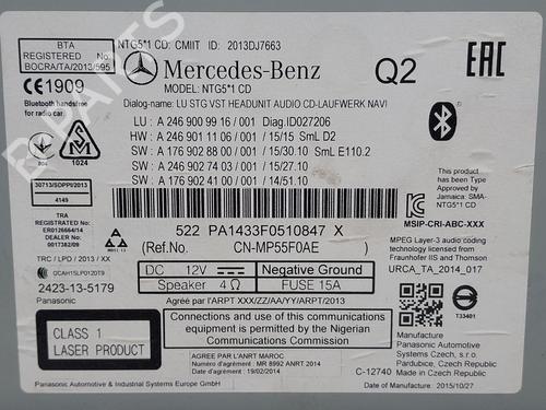 Radio MERCEDES-BENZ GLA-CLASS (X156) GLA 200 CDI / d (156.908) | BP30901345E6 