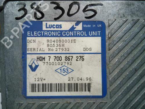 Engine control unit (ECU) RENAULT MEGANE I (BA0/1_) 1.9 dT (B/SA0K, B/SA0Y) | BP20797481M57 