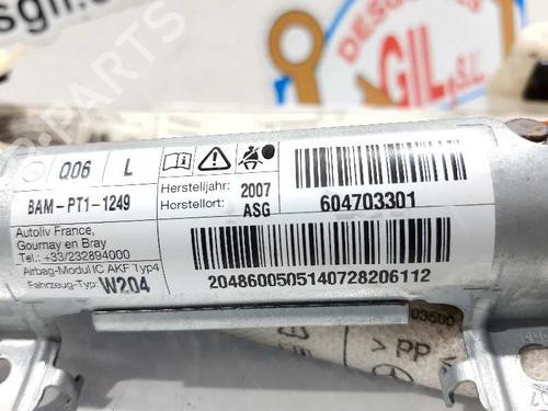 Left curtain airbag MERCEDES-BENZ C-CLASS (W204) C 220 CDI (204.002) | BP20808112C11 