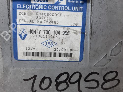 Engine control unit (ECU) RENAULT CLIO II (BB_, CB_) 1.9 D (B/CB0E, BB0J) | BP20739038M57 