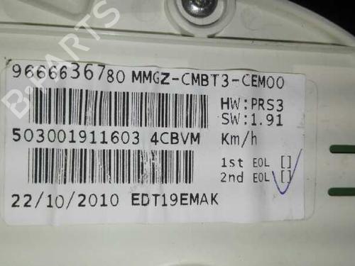 Instrument cluster PEUGEOT 206+ (2L_, 2M_) 1.4 i (2LKFWA, 2MKFWA) | BP20779754C47 