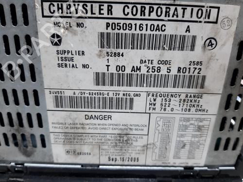 Radio JEEP CHEROKEE (KJ) 2.8 CRD 4x4 | BP20739271E6 