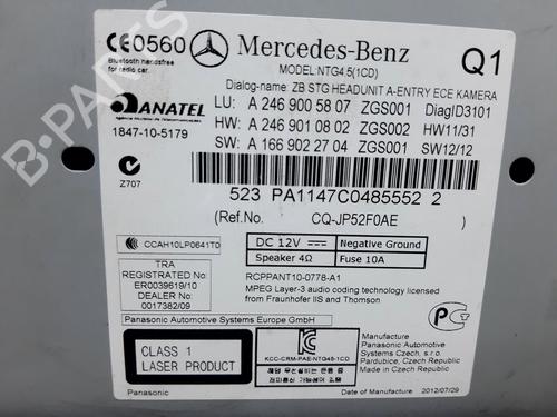 Radio MERCEDES-BENZ A-CLASS (W176) A 200 CDI (176.001) | BP20753257E6 