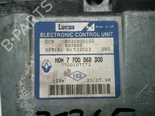 Engine control unit (ECU) RENAULT KANGOO (KC0/1_) D 55 1.9 (KC0D) | BP20797517M57 