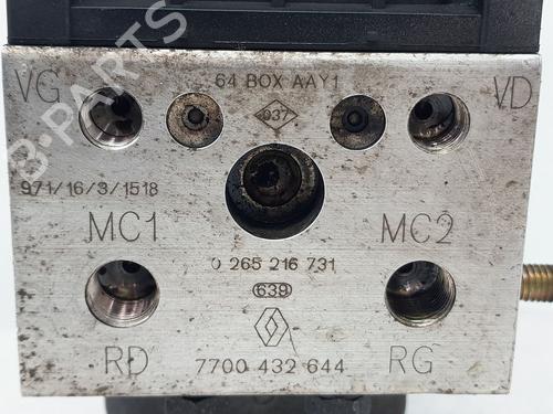ABS Bremseaggregat RENAULT MEGANE I (BA0/1_) 1.9 D Eco (BA0A, BA0U, BA0R) | BP29534265M43 