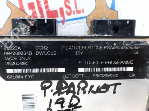 Engine control unit (ECU) PEUGEOT PARTNER MPV (5_, G_) 1.9 D 4x4 | BP20739029M57 