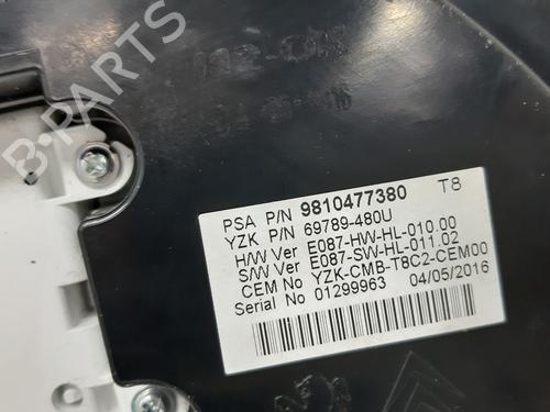 Instrument cluster PEUGEOT 3008 I MPV (0U_) 1.6 HDi 115 / BlueHDi 115 | BP31267707C47