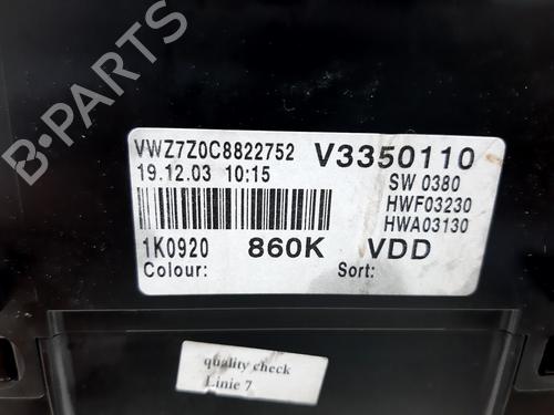Instrument cluster VW GOLF V (1K1)  | BP20750113C47 