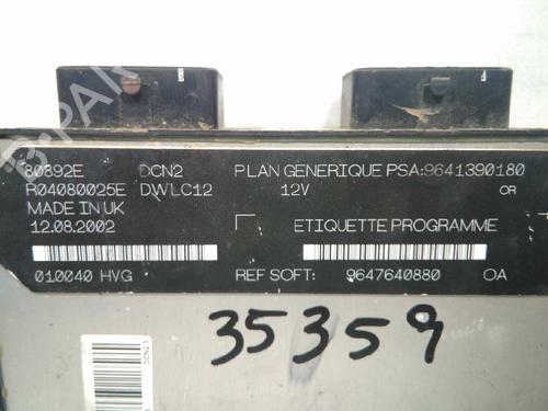 Engine control unit (ECU) PEUGEOT PARTNER Box Body/MPV (5_, G_)  | BP20795892M57 