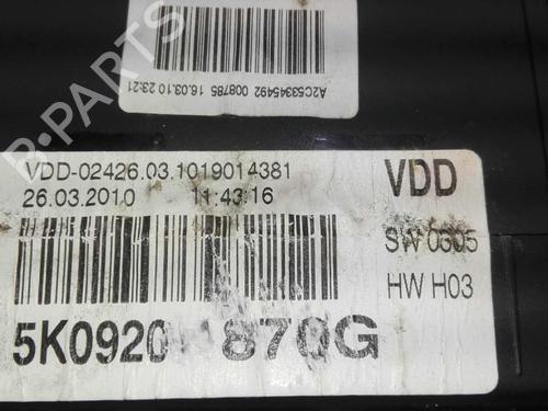 Instrument cluster VW GOLF VI (5K1)  | BP20785992C47 