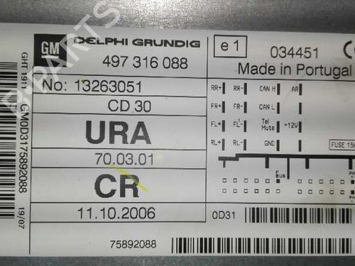 Bilradio OPEL ASTRA H (A04)  | BP20783967E6 