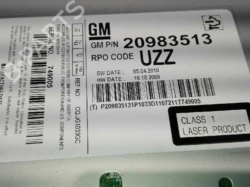 Radio OPEL INSIGNIA A (G09) 2.0 CDTI (68) | BP20777407E6 