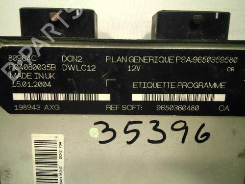 Engine control unit (ECU) CITROËN BERLINGO / BERLINGO FIRST MPV (MF_, GJK_, GFK_) 1.9 D (MFWJZ) | BP20796000M57 
