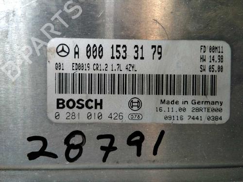 Engine control unit (ECU) MERCEDES-BENZ A-CLASS (W168) A 170 CDI (168.008) | BP20791228M57 