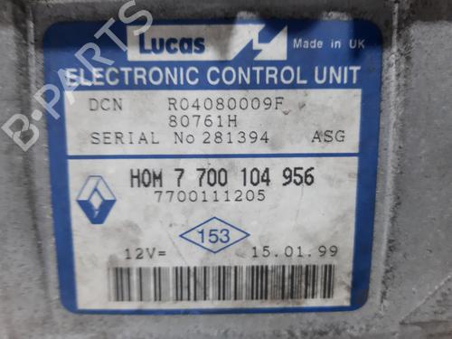 Engine control unit (ECU) RENAULT CLIO II (BB_, CB_) 1.9 D (B/CB0E, BB0J) | BP20739024M57 