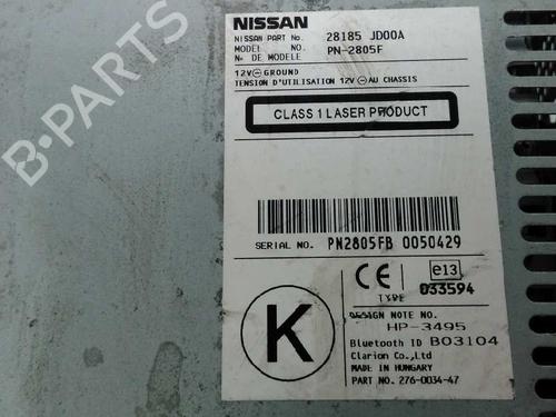 Radio NISSAN QASHQAI / QASHQAI +2 I (J10, NJ10, JJ10E) 1.5 dCi | BP20802250E6 