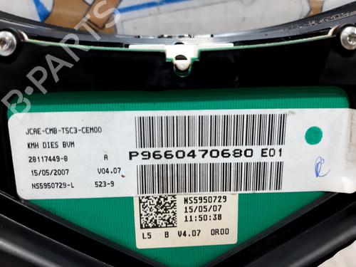Instrument cluster PEUGEOT 307 Break (3E) 1.6 HDi 110 | BP20739192C47 