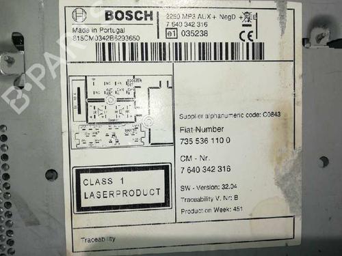 Radio PEUGEOT BIPPER Tepee 1.3 HDi 75 | BP20803349E6 