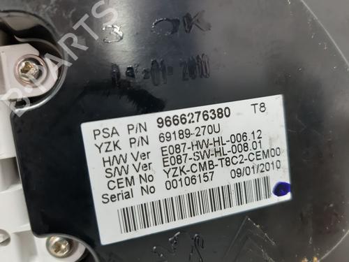 Instrument cluster PEUGEOT 3008 I MPV (0U_) 2.0 HDi 150 / BlueHDi 150 | BP31269121C47