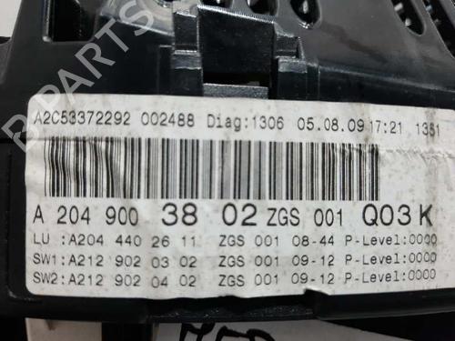 Instrument cluster MERCEDES-BENZ GLK-CLASS (X204) 220 CDI 4-matic (204.984, 204.997) | BP20789861C47 
